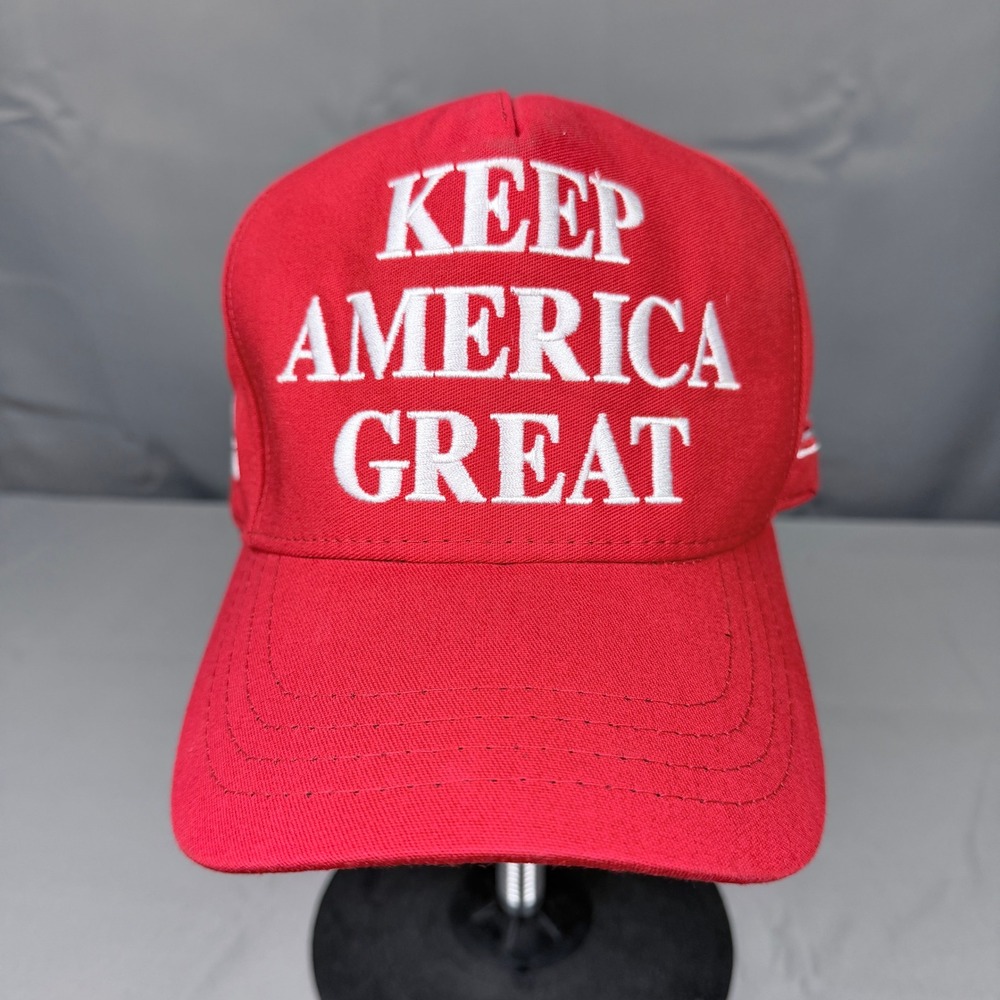 Cali-Fame Keep America Great Trump 2020 Red Snapback Hat 45 USA Made